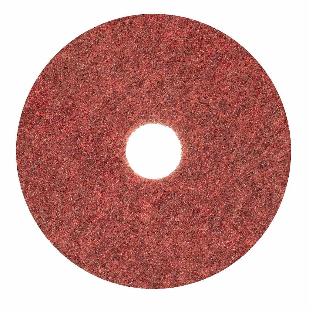 Twister TXP Pad 2x - 17" / 43 cm - Red - Diamond floor pad for use with scrubber driers and rotary machines