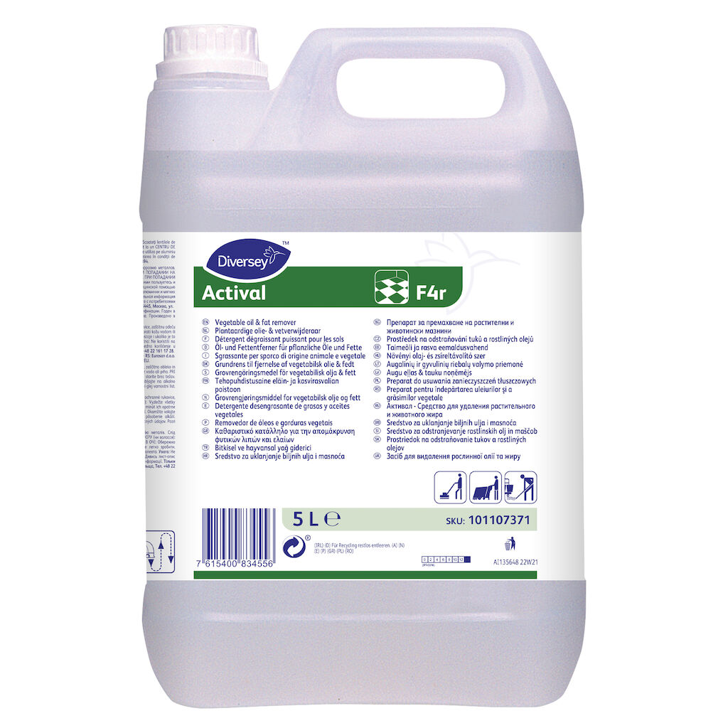 Actival F4r 2x5L - Alkaline heavy duty cleaner, low foam
