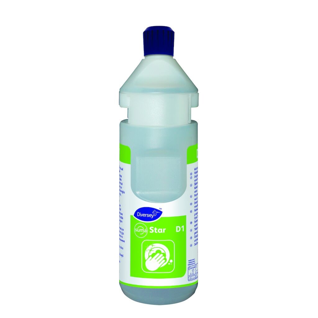 Suma Star-plus Empty Bottlekit - 750ml 6x1pc - Refill bottle 750 ml angled spout cap blue, empty for Suma Star D1