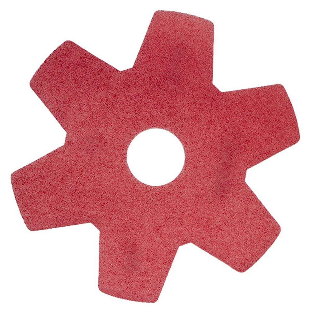 Twister Hybrid Pad 2x - 14" / 36 cm - Red - Diamond floor pad for use with scrubber driers and rotary machines