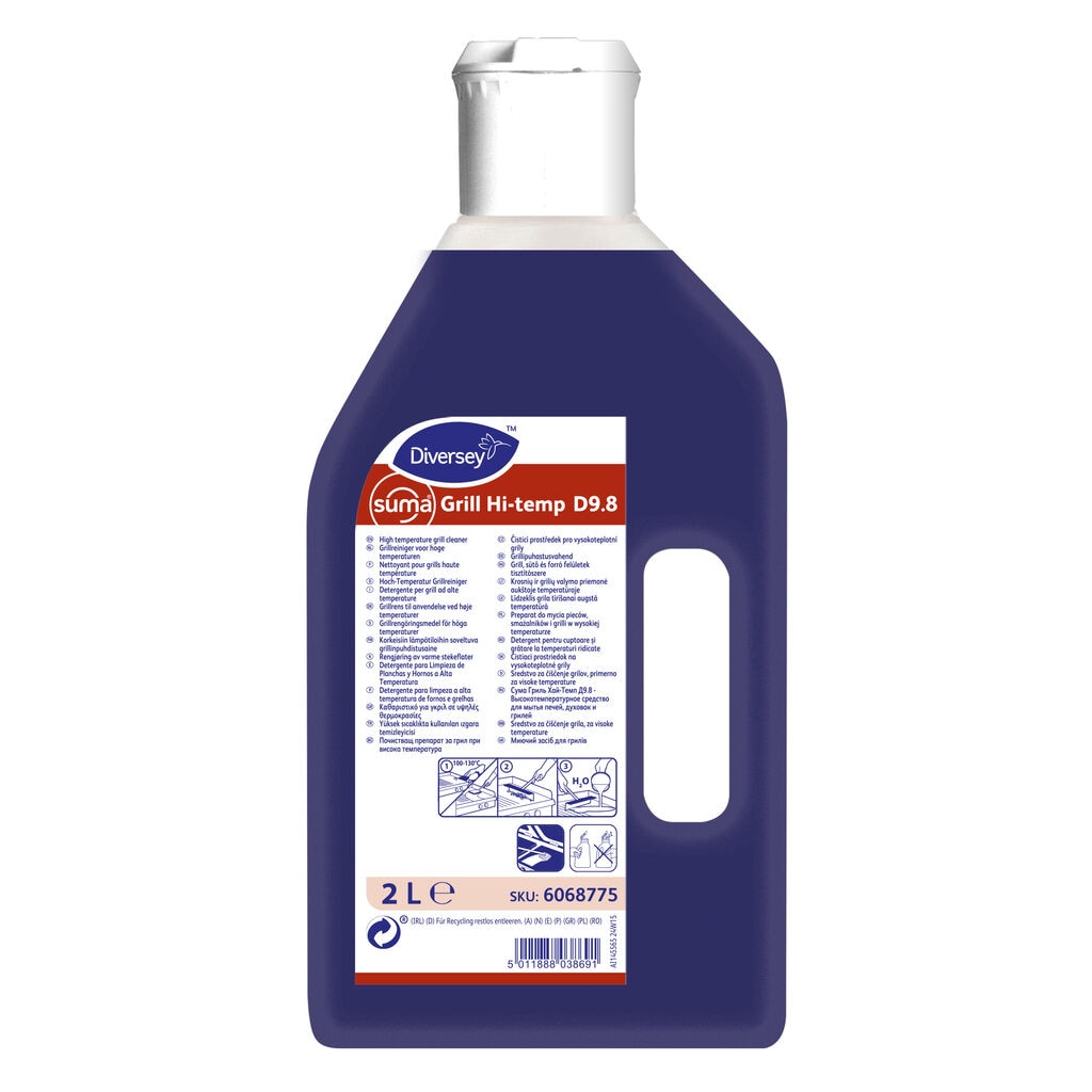 Suma Grill Hi-temp D9.8 6x2L - High temperature grill cleaner