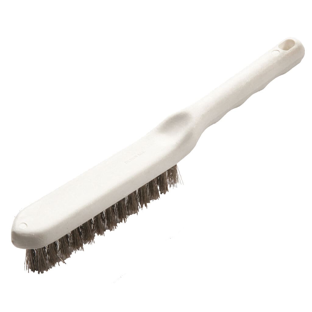 Grill Brush White 1x1pc - 285 x 30 x 48 mm - White - DI szczotka do grilla biała z włosiem ze stali nierdzewnej