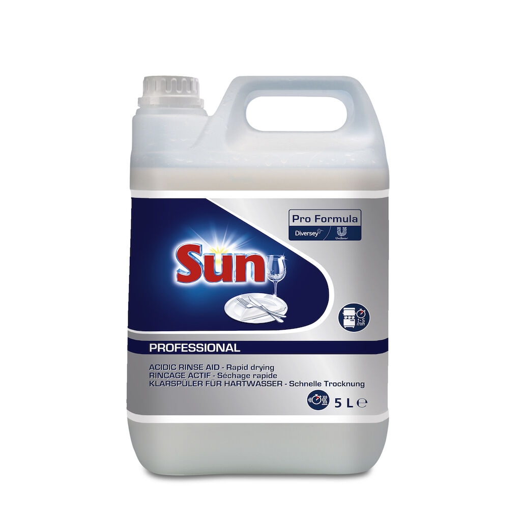 Sun Pro Formula Acidic Rinse aid 2x5L - Rinse aid acidic, suitable for household dishwashers.