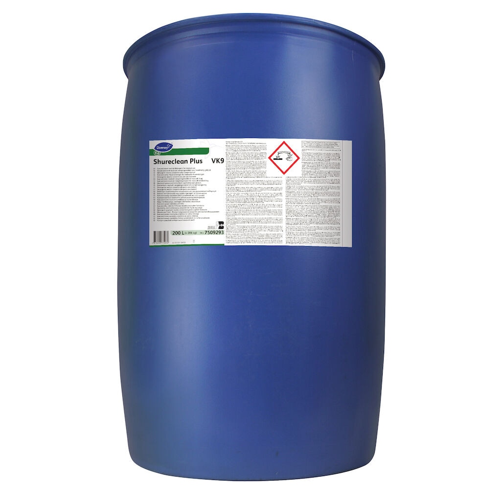 Shureclean Plus VK9 1x200L - Concentrated neutral detergent for manual use