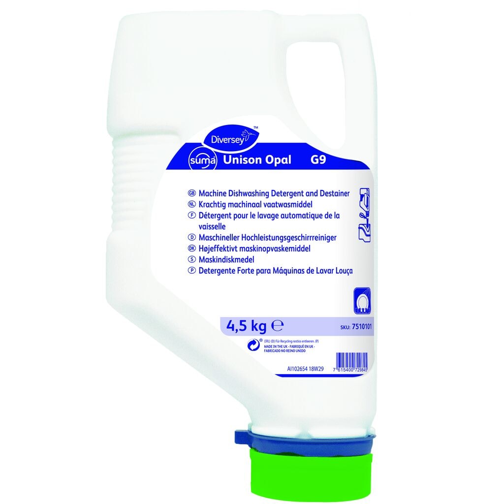 Suma Unison Opal G9 3x4.5kg - Mechanical ware washing detergent for medium to hard water, aluminium safe