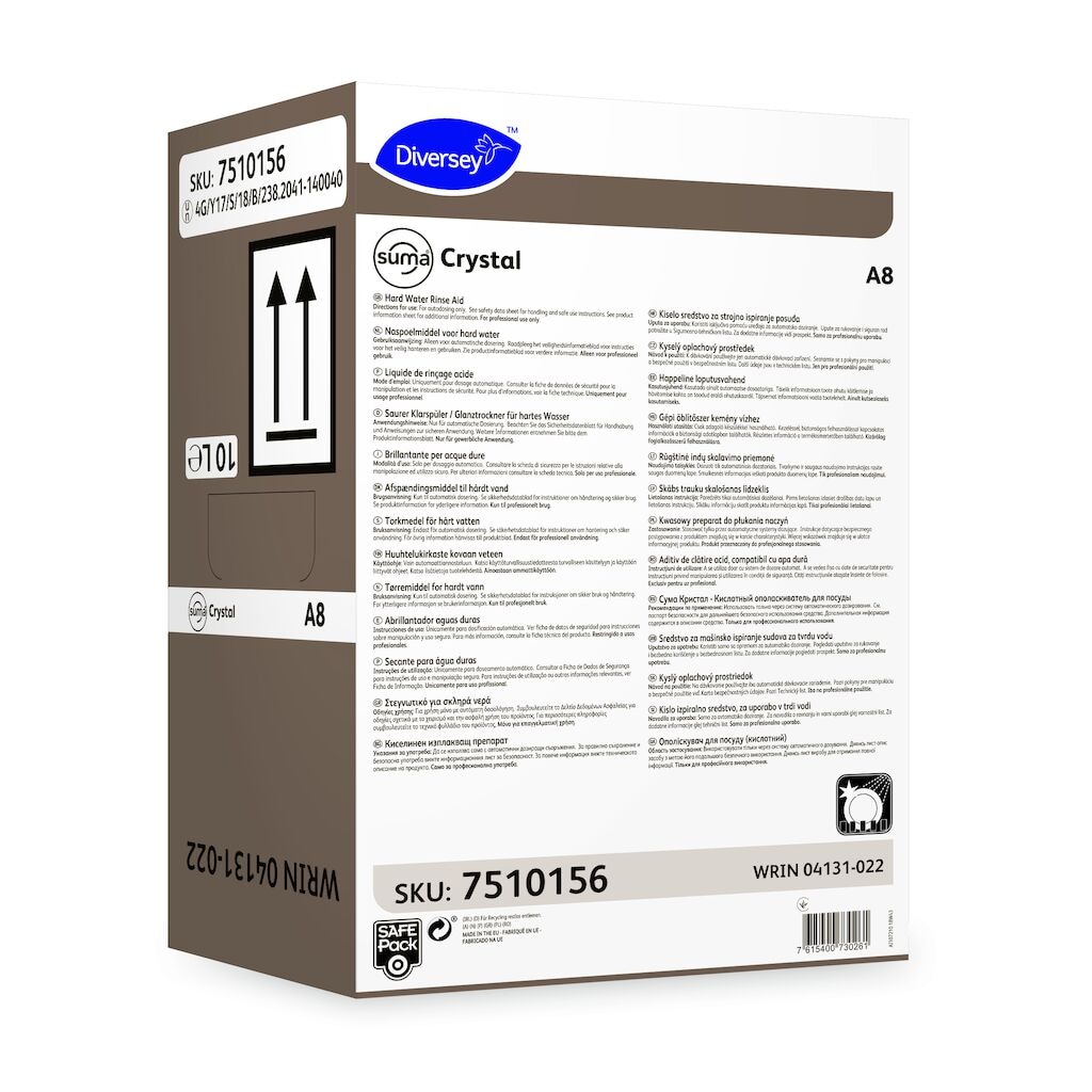 Suma Crystal A8 1x10L - Liquid acidic rinse aid