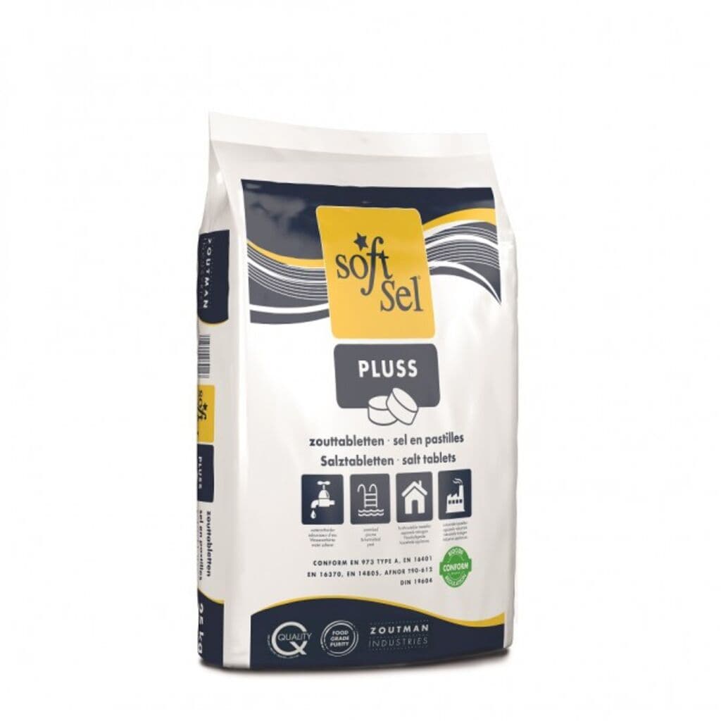 Soft Sel Pluss 1x25kg - SOFT-SEL® PLUSS, round salt tablets