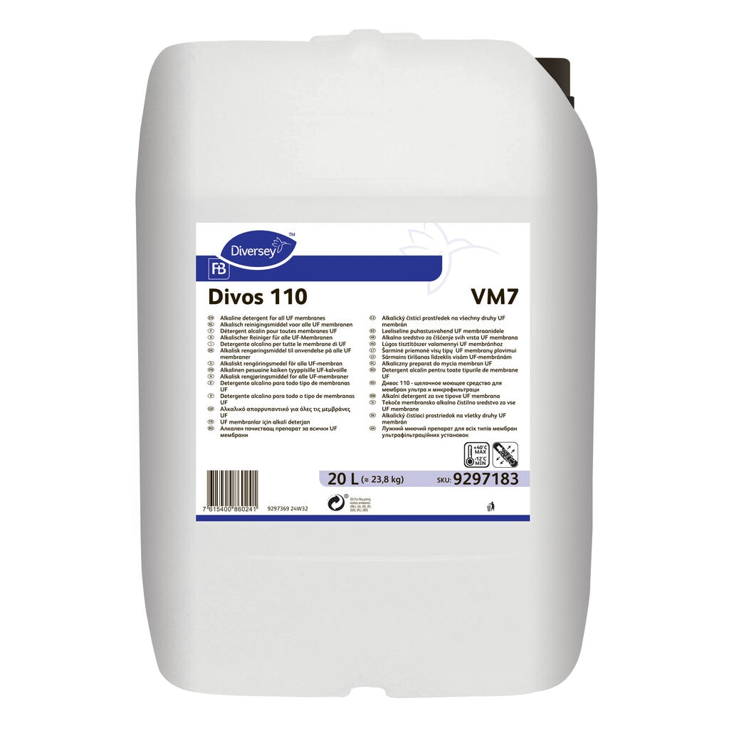 Divos 110 VM7 1x20L - Alkaline detergent for all UF and MF membranes